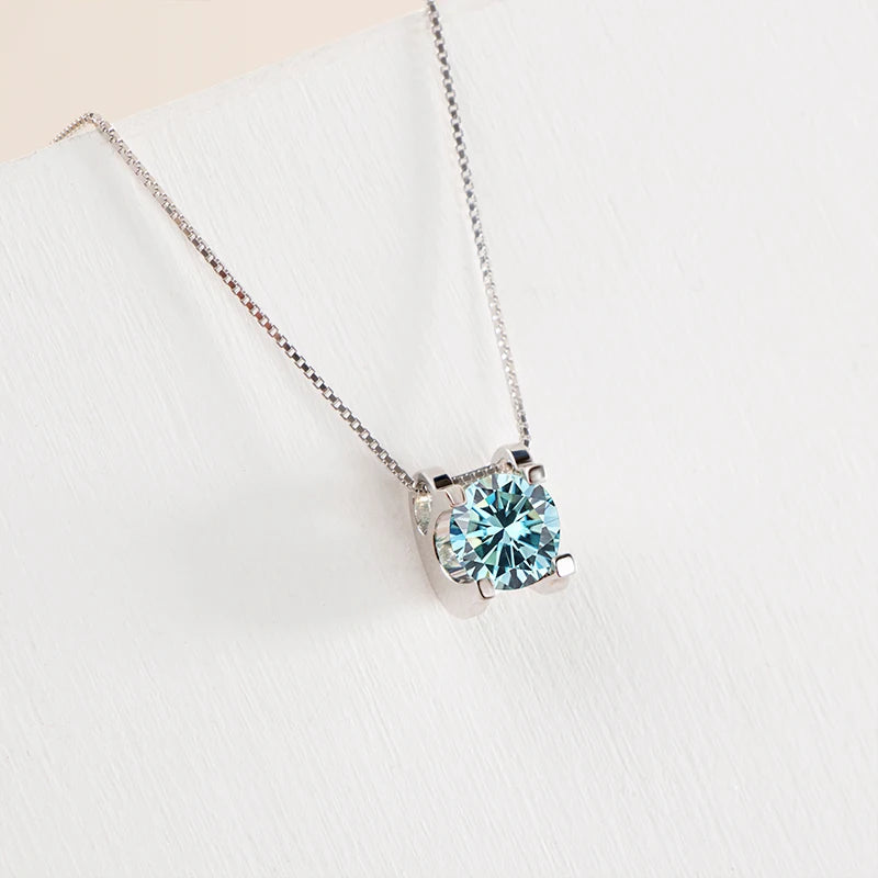 JoyceJelly 3ct D Clolor Real Moissanite Jewelry Sets Women's Sterling Silver 925 Earrings Necklace For Women Bridal Set Gifts