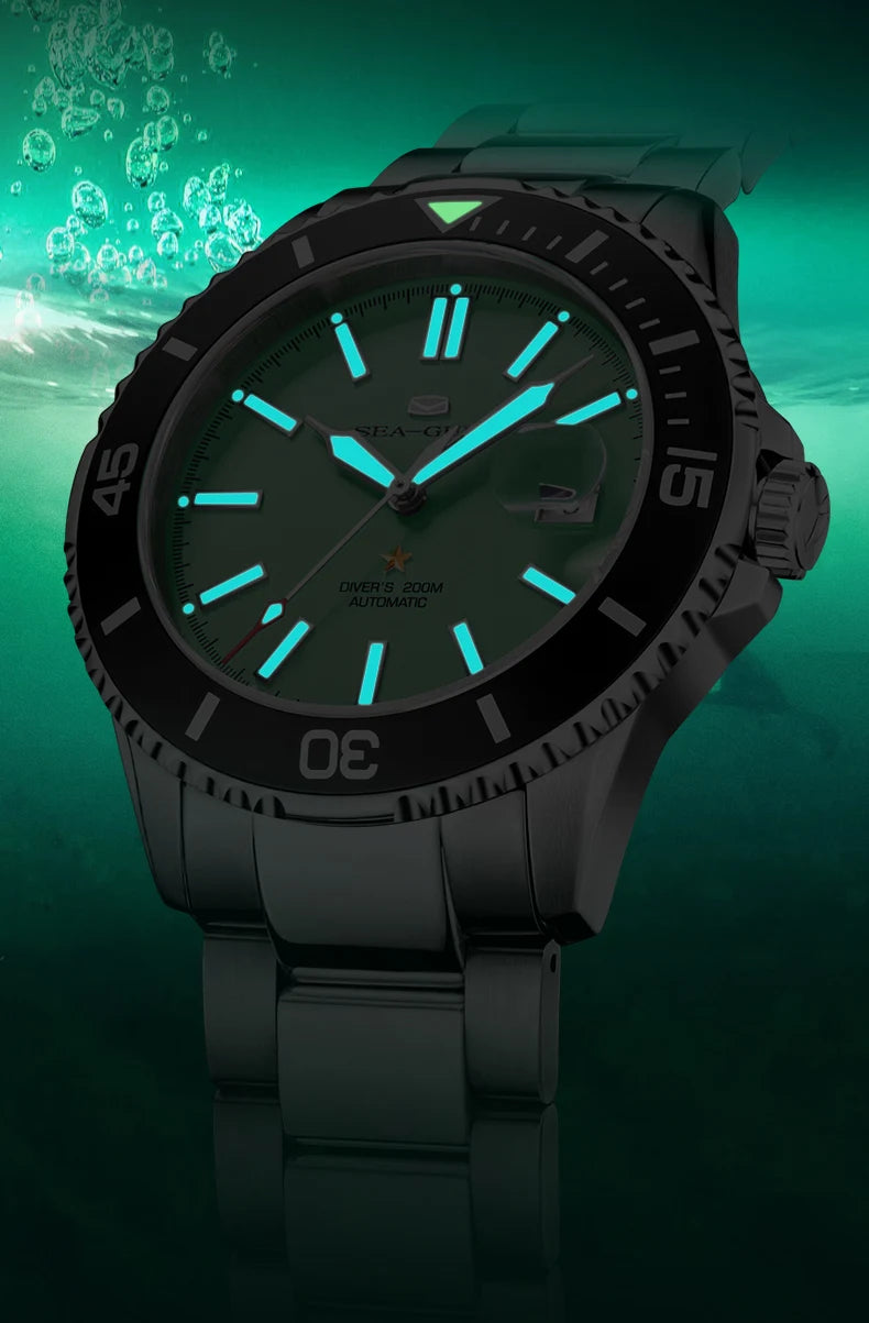 Seagull relogio masculino Men Watch 200m Diving Business Waterproof Fashion Automatic Mechanical Watch Ocean Series 816.32.1523