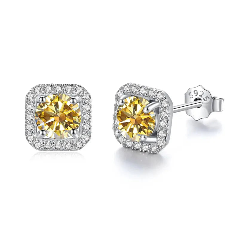 JoyceJelly 8H8A Cut D Color VVS Moissanite Diamond Stud Earrings Luxury Sterling 925 Silver Jewelry For Women Wholesale Price