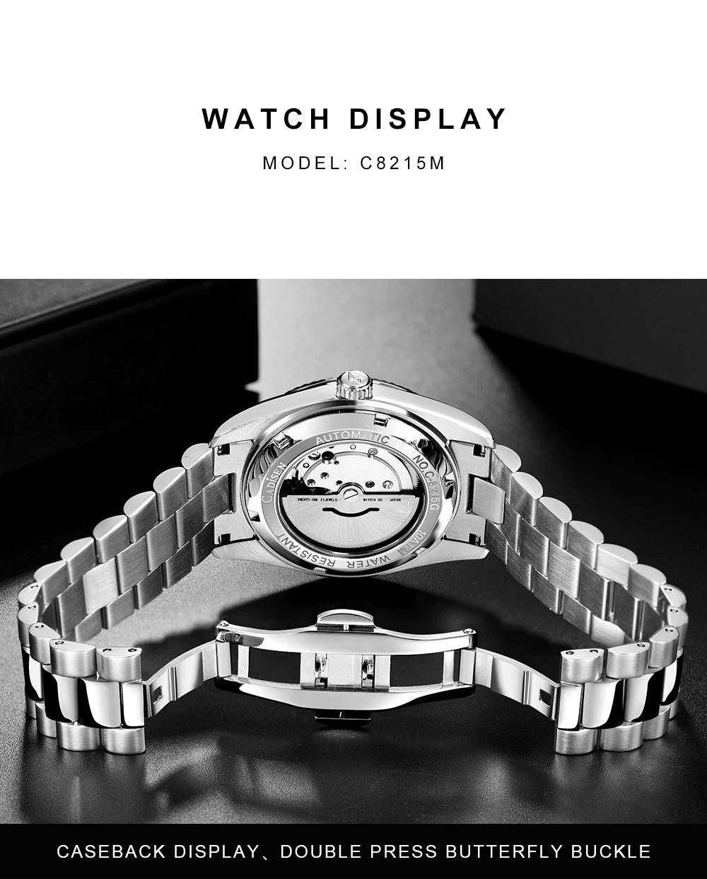 CADISEN DD40 Men Watches Luxury Automatic Watch Men AR Sapphire Glass Mechanical Wristwatch Men 10Bar MIYOTA 8285 Movt 2023 New