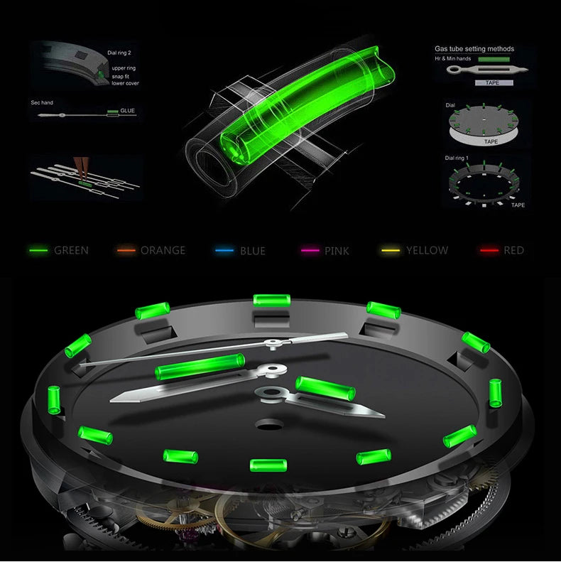 Yelang Watch For MAN Three Eyes Six Needles Quartz Watch Japan OS00 Movement Diving Watch 100M Professional Waterproof Reljo