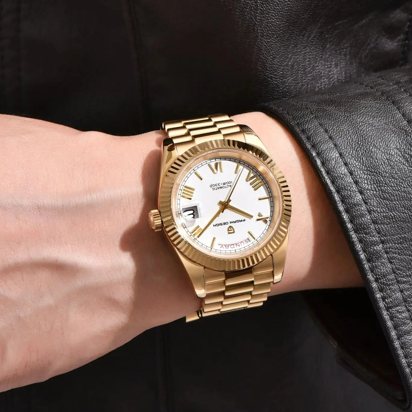 PAGANI DESIGN Men's Watches DD40 Gold White Luxury Automatic Watch Men TMI NH36A Date Week Mechanical Watches For Men 2025 New