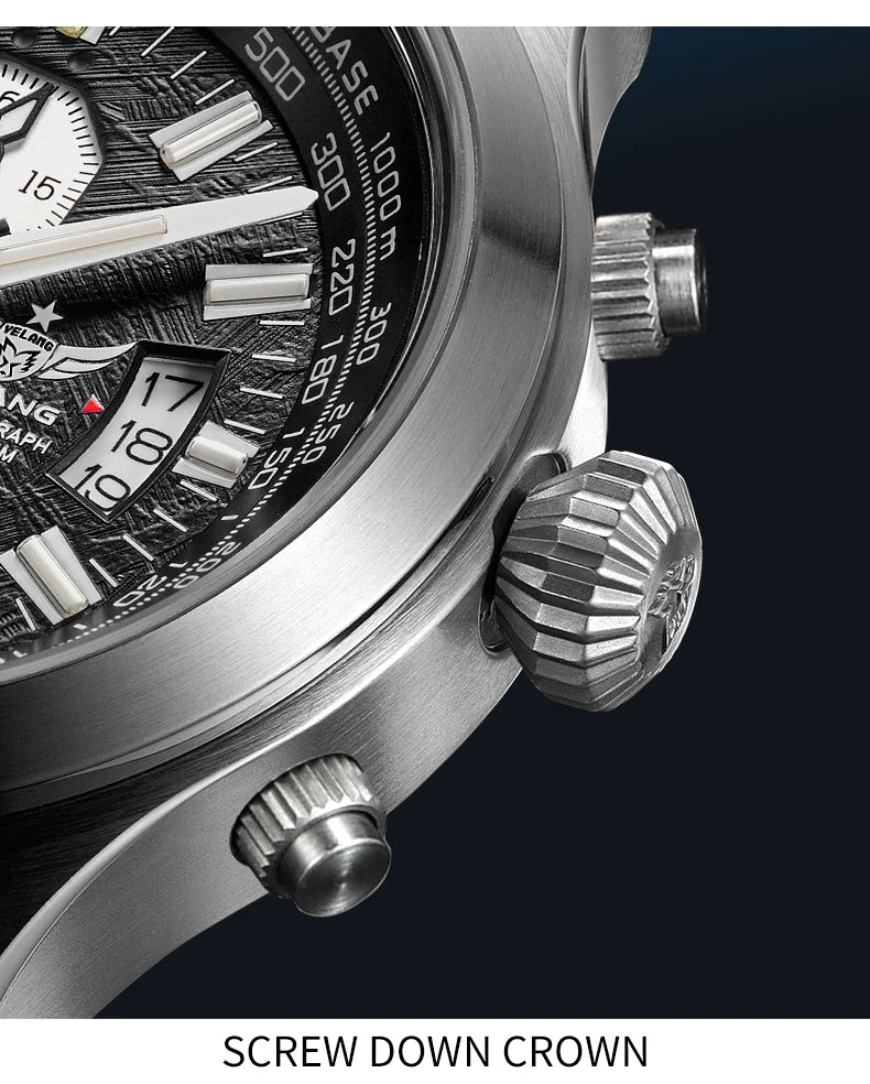 Yelang V1029S Men's Quartz Watch Japan OS00 Movement Business Luminous Stainless Steel 10Bar Waterproof Sports Watches