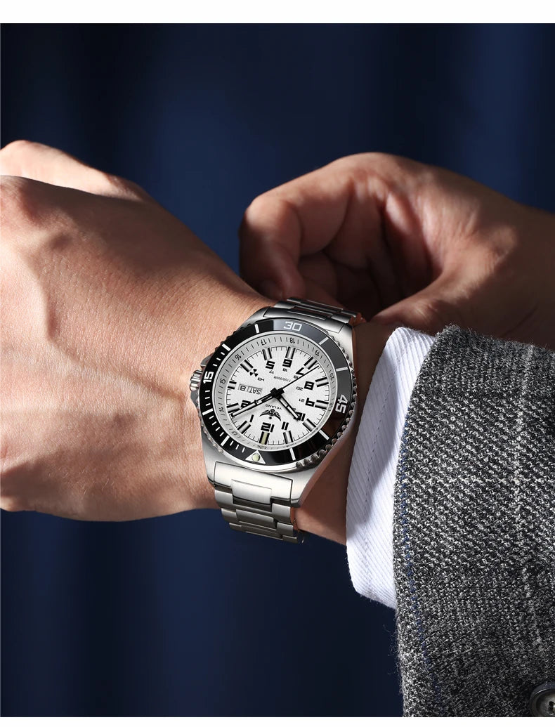 Yelang V1031 Luxury Men Brand Watch 44mm Diver Water Watches Japan 8205 Automatic Mechanical movement Luminous 300M Waterproof