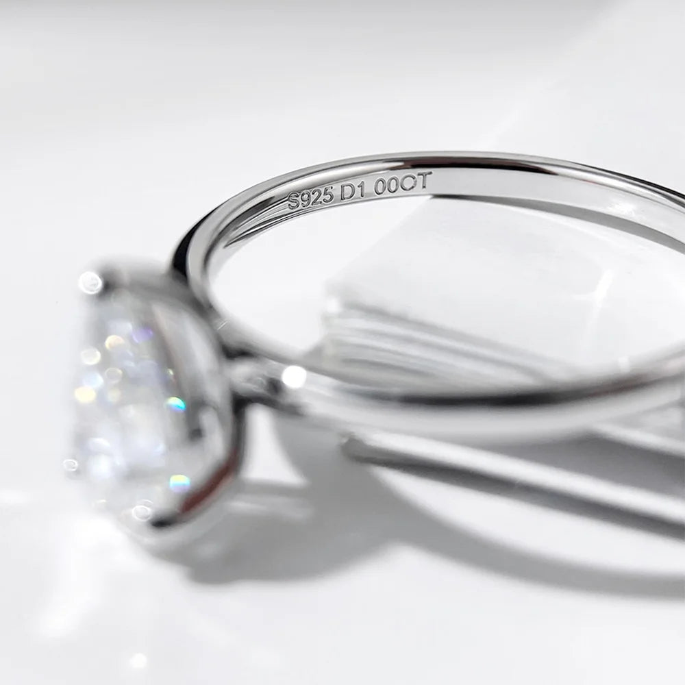 COSYA 1/2/3/4CT Pear Cut D Color Moissanite Rings/Necklace For Women S925 Silver VVS1 Lab Diamond Waterdrop Pendant Jewely Gift