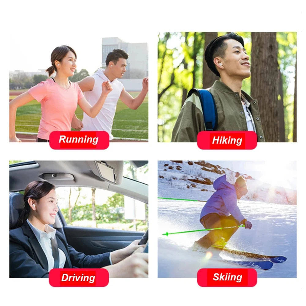 Invisible Earphones Mini Headphones Bluetooth TWS Wireless Touch Gaming In-Ear Earbuds Noise Reduction Sports Headset For iPhone