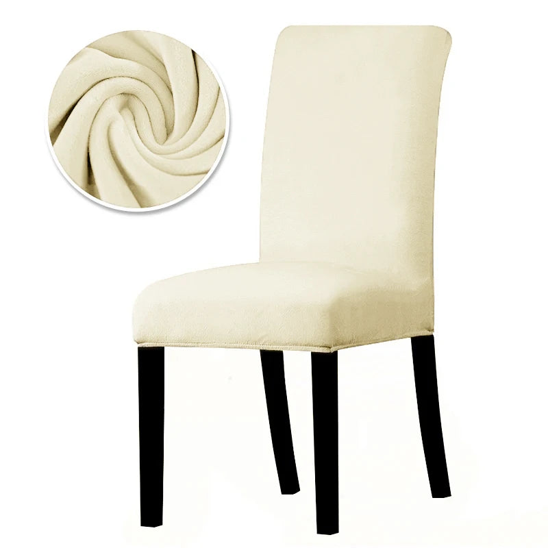 1/2/4/6 Pieces Real Velvet Fabric Super Soft Chair Cover Luxurious Office Seat Cases Tretch Chair Covers For Dining Room Hotel