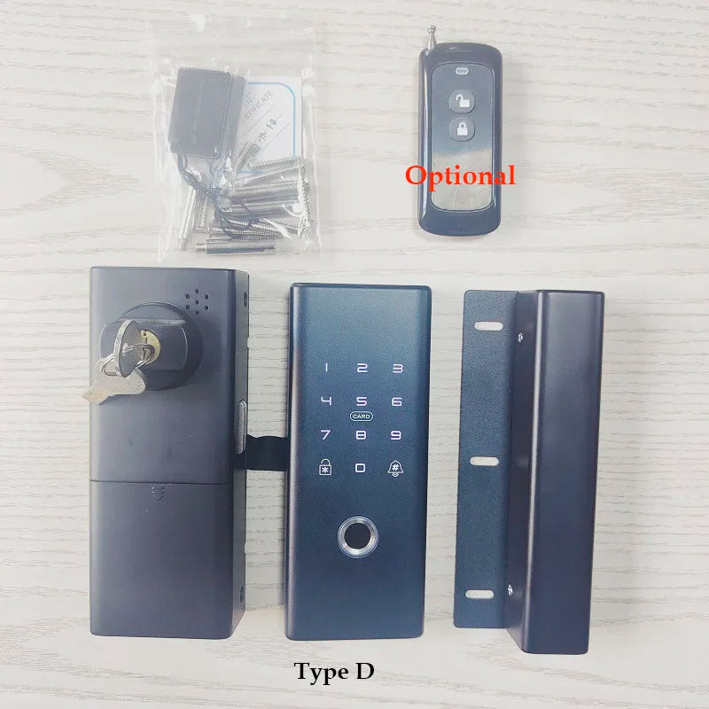 Electronic Smart Lock For Front Door Sliding Swing Gate Lock Intelligent Fingerprint Door Lock Optional Tuya Smart Life TTLOCK