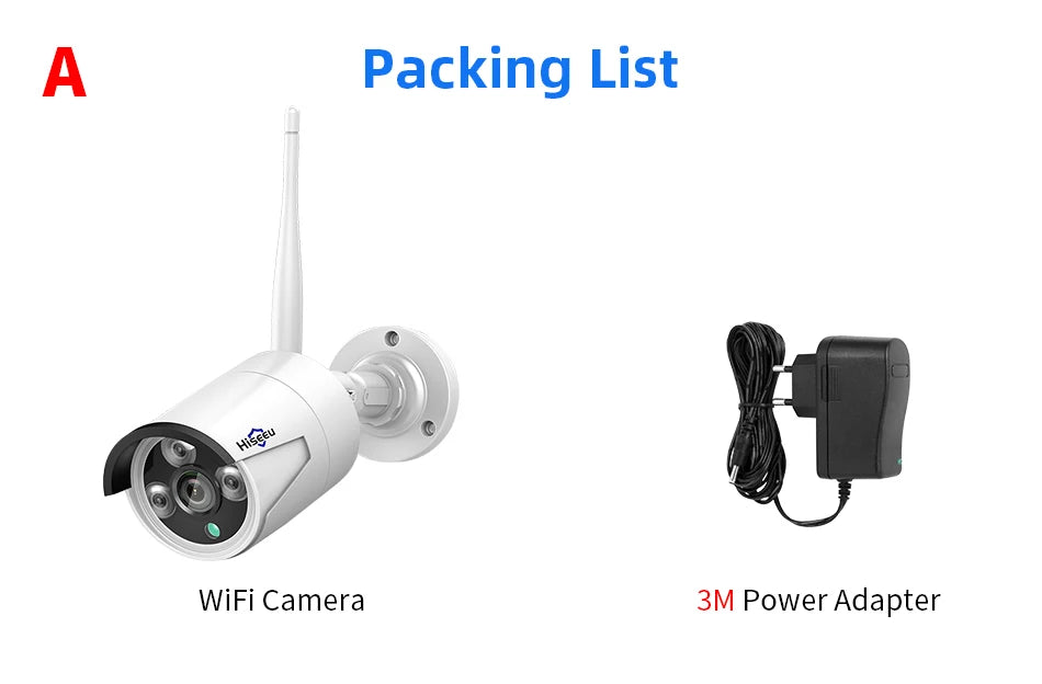 Hiseeu 1536P Wireless IP Camera 3.6mm Lens Waterproof Security WiFi Camera for Hiseeu Wireless CCTV System Kits IP Pro APP View