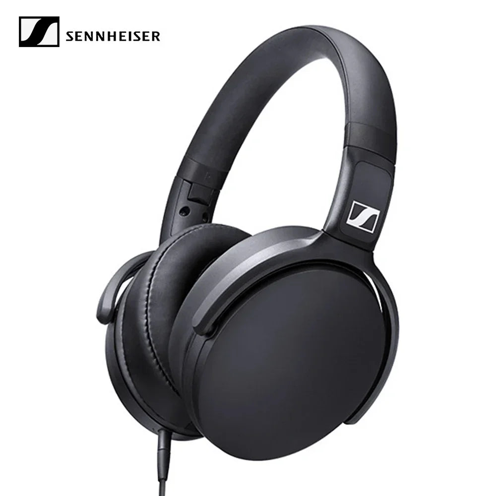 Sennheiser HD 400S Around-Ear Headphones Noise Isolation Earphone Stereo Music Foldable Sport Headset Deep Bass for Mobile Phone