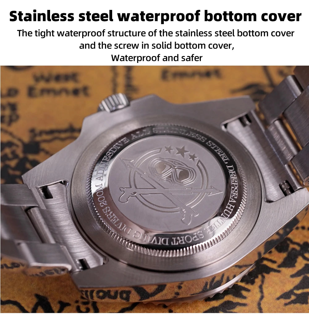 ADDIESDIVE 41mm Japan2115 Men's Quartz Watch 200m Waterproof Wristwatch BGW9 Luminous Ceramic Bezel 316 Steel Man Luxury Watches