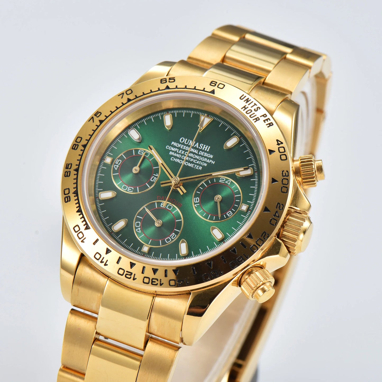 Luxury Sports Quartz Watch Sapphire Glass 316L stainless steel waterproof for men's custom watches with VK63 watch movement