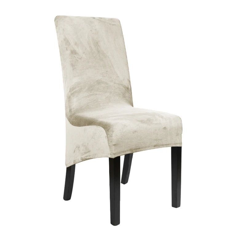 1/2/4/6 Pieces Real Velvet Fabric XL Size Chair Cover Big Size Long Back Europe Style Seat Chair Covers For Restaurant Hotel