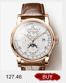 LOBINNI Luxury Brand Switzerland Perpetual Calendar Automatic Mechanical Men's Watches Sapphire Multi-function Clock L13019-8