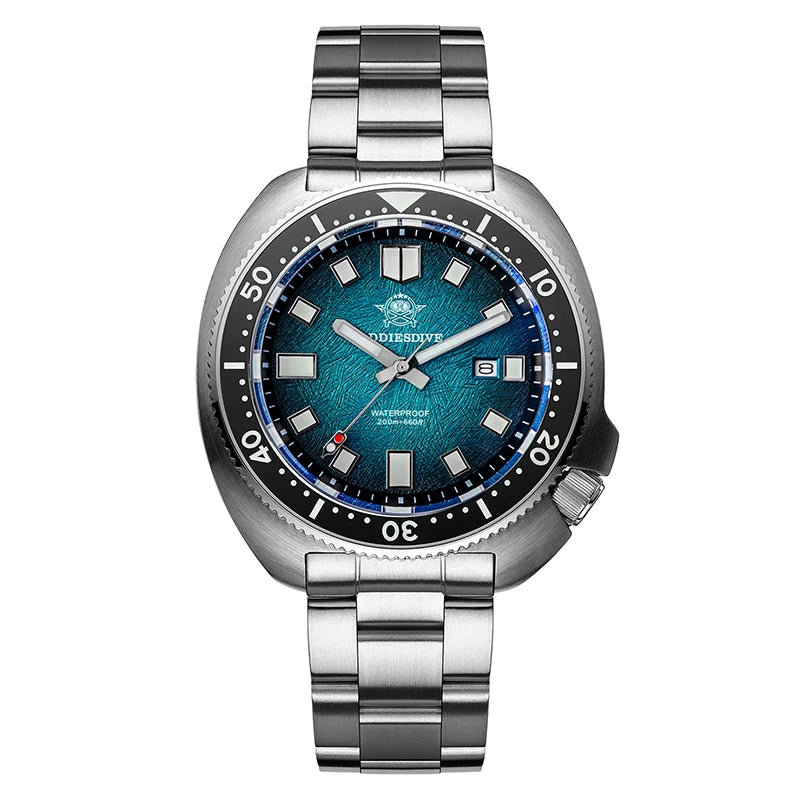 ADDIESDIVE Quartz Watches For Men Stainless Steel Sapphire Glass Male Clock Super Luminous 20Bar Waterproof Diving Watch AD2511