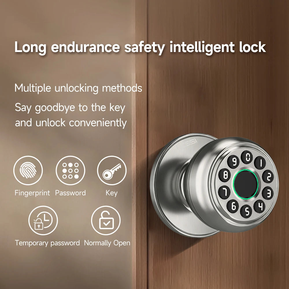 Smart door lock four in one fingerprint password IC card Tuya APP remote unlocking mechanical key suitable for home apartments