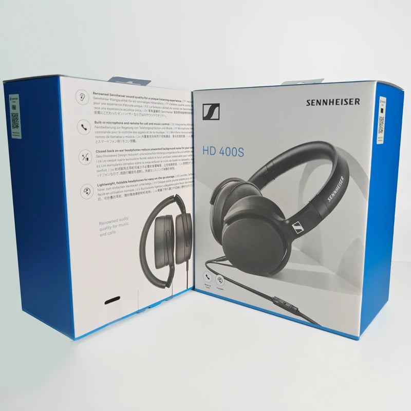 Sennheiser HD 400S wired earphones, headphone style music earphones, gaming intelligent wired control upgraded sound quality