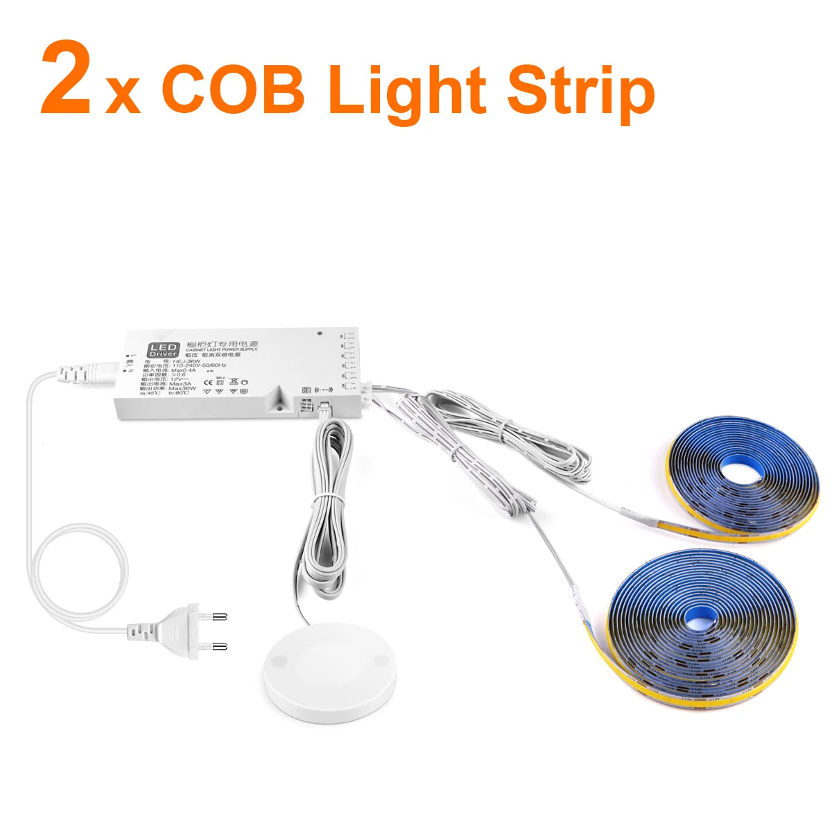 Under Cabinet COB Led Strip Penetrable Wood Touch Sensor Light Dimmable Night Lamp For Bedroom Wardrobe Indoor Kitchen Lighting
