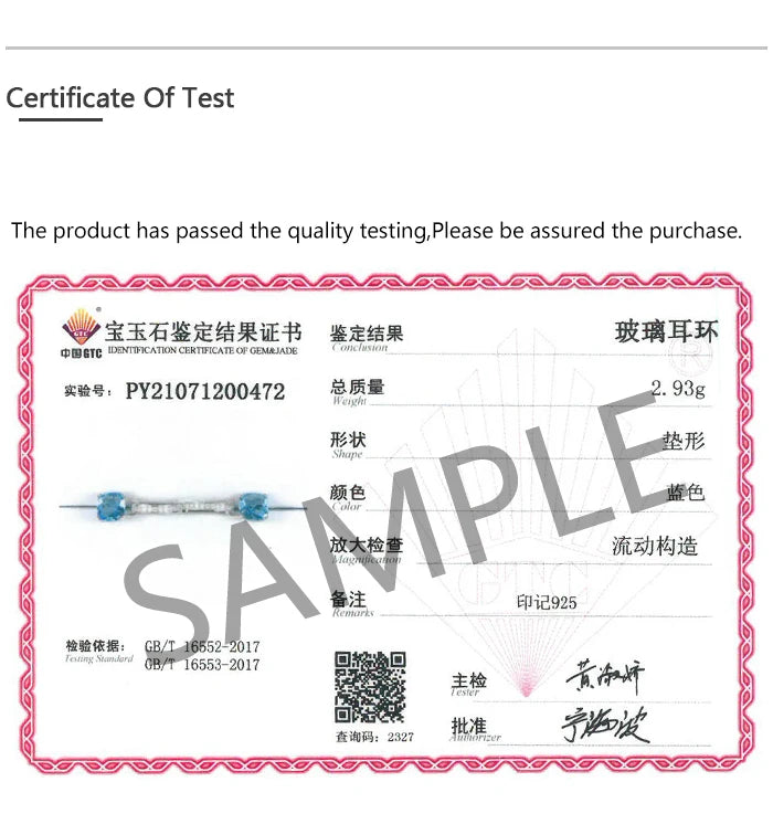 SANTUZZA Pure 925 Sterling Silver Earrings For Women Blue Pink Stones White Cubic Zirconia Dangle Earrings Fashion Fine Jewelry