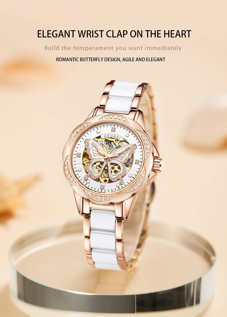 New Fashion Womens Mechanical Watches for Woman Simple Stainless Steel Pagani Designs Women Automatic Watch Gifts Reloj Mujer