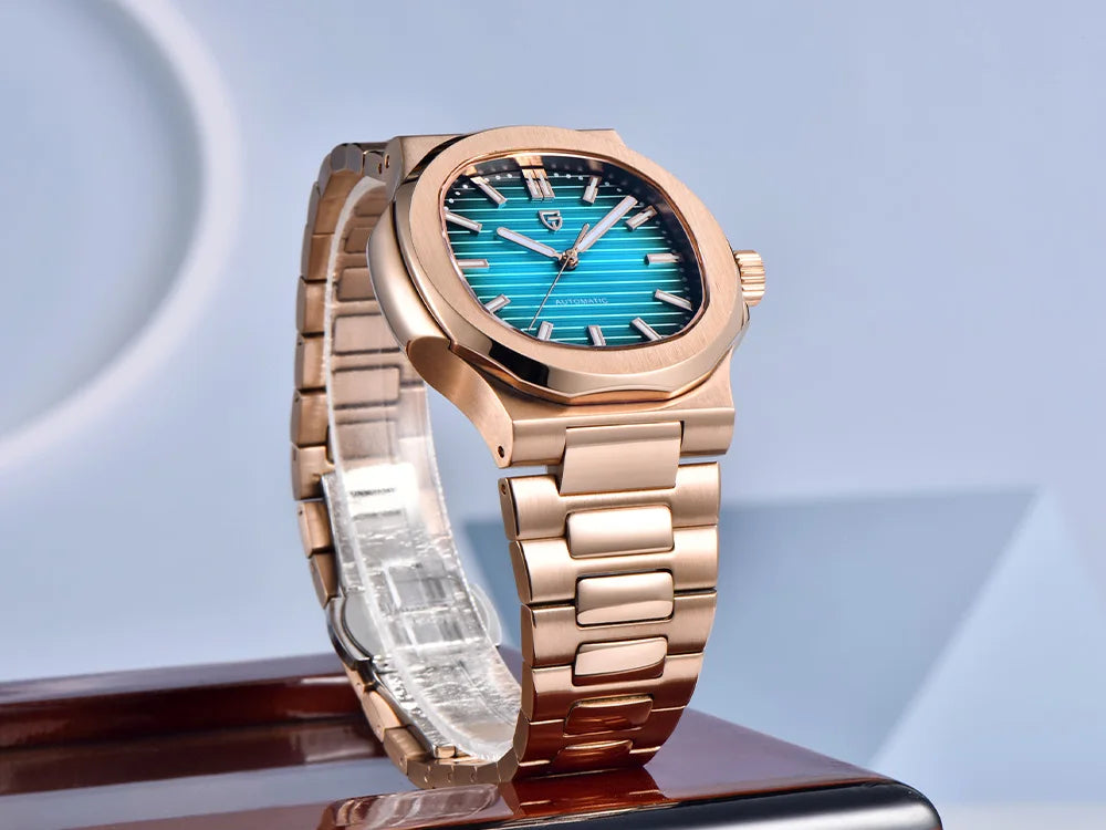 2025latest Pagani design rose gold top luxury automatic men's watch fashion AR Sapphire crystal mechanical watch men's gift10BAR
