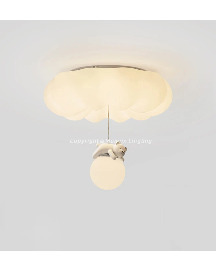 Menvix Bear Cream Modern Ceiling Light Simple Indoor Wall Lamps for Living Room Bedroom - 2025 Style Lighting Decoration