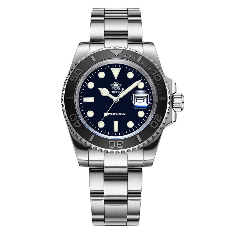 ADDIESDIVE Men's Watches Super Luminous Fashion Business Wristwatch 20ATM Diver Stainless Steel Quartz Watch Relogios Masculino