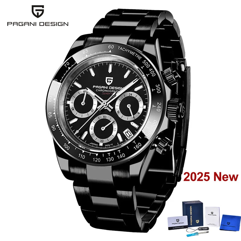 PAGANI DESIGN 2025 New Sport Chronograph Top Brand Luxury Quartz Watch For Men Sapphire crystal  Automatic Date Wrist watch Men