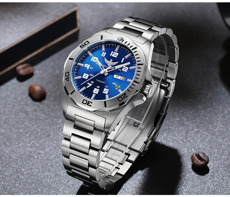 Yelang V1019 Brand 44MM Men Watch NH36 100M PROFESSIONAL WATERPROOF Deep Diving Mechanical Automatic Watch Sapphire Lens Reloj