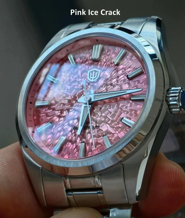 Watchdives WD0003C 38mm Men Watch VH31 Sweep Seconds Quartz Movement Sapphire ice Crack Dial Luminous 10Bar Waterproof Watches