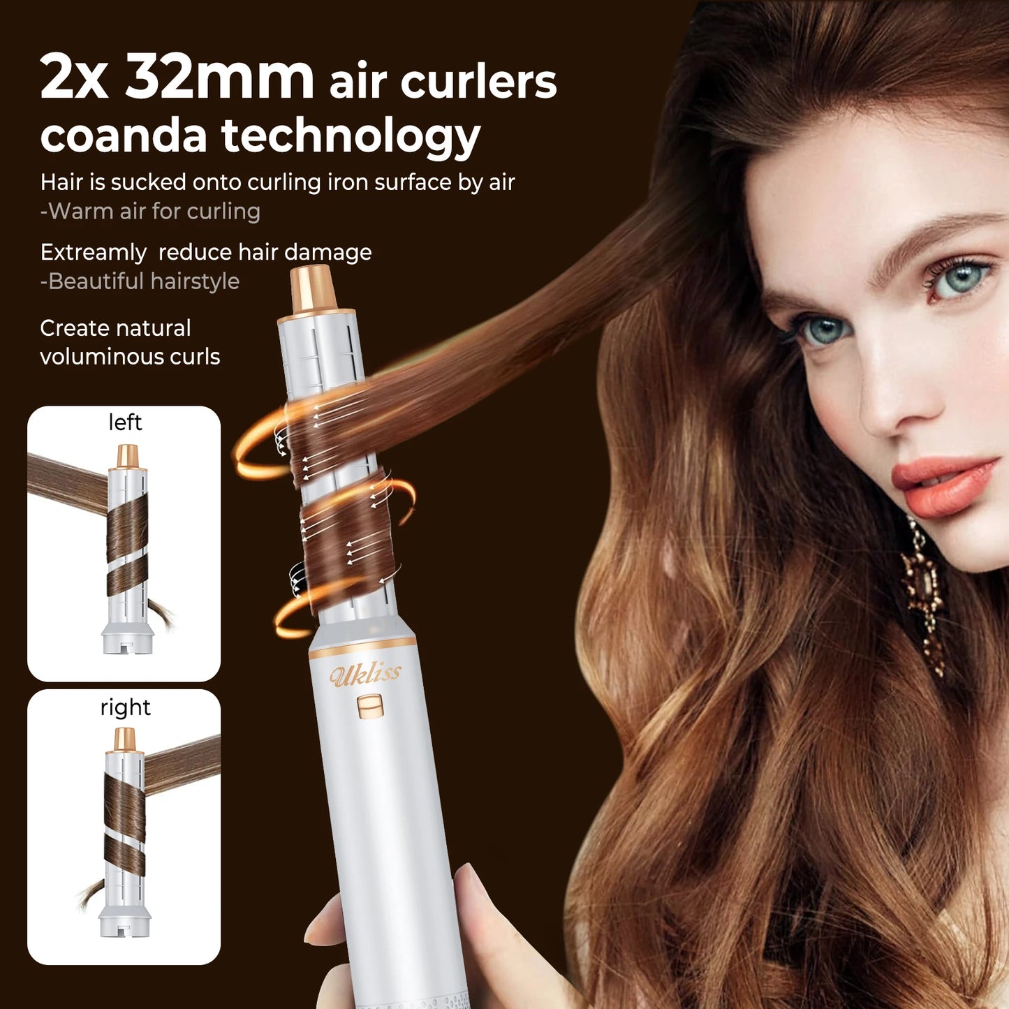 5 in 1 Hair Dryer Hot Comb Set Professional Curling Iron Hair Straightener Styling Tool For Professional Hair Dryer Household