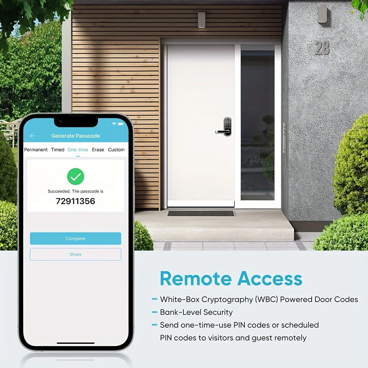 New Smart Fingerprint Door Lock with Keypad, Biometric Electronic Door Lock, Fingerprint/Password/Key Unlock for Home/Office