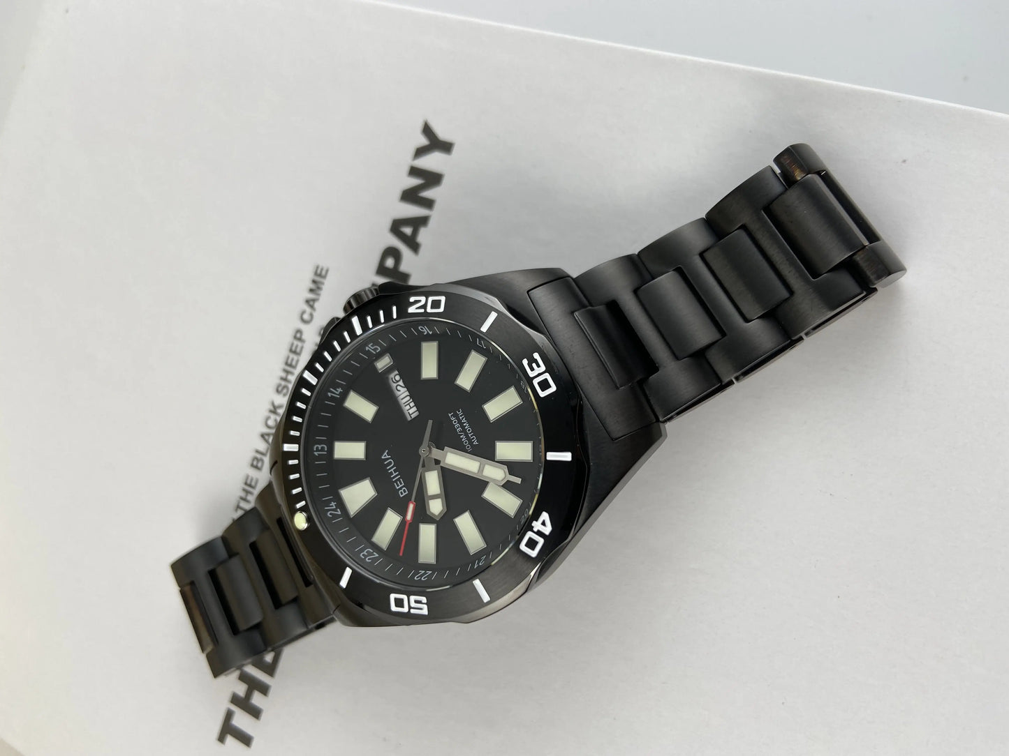 BEIHUA Men Automatic Watch Luminous Whole Night Super Bright C3 Japan TOP Mov't 24Jewels Day Date Sapphire  Luxury Gift Military