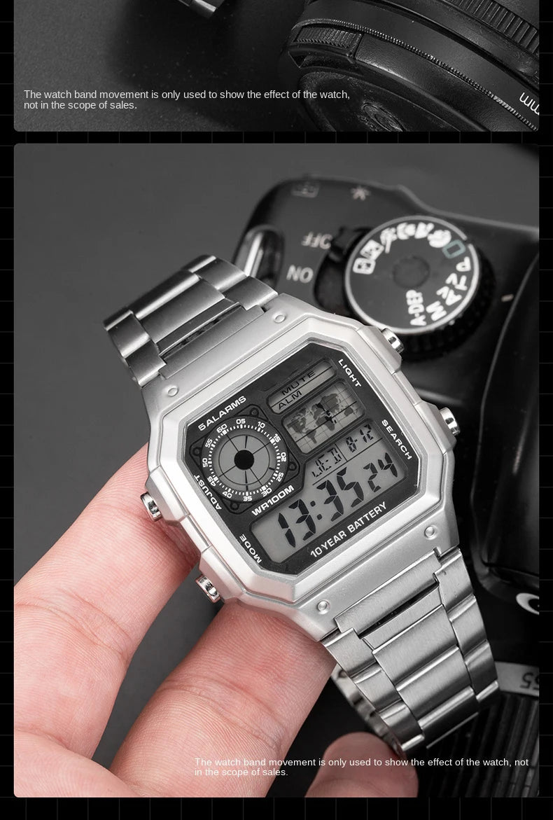 Casio AE1200 case mod kit modification all metal case 3299 AE-1200 bezel glass waterproof ring kit 304 stainless steel part