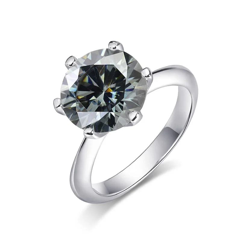 Smyoue 5CT 3CT D Color Moissanite Diamond Engagement Rings for Women Green Red Lab Diamond Band 925 Sterling Silver Jewelry GRA