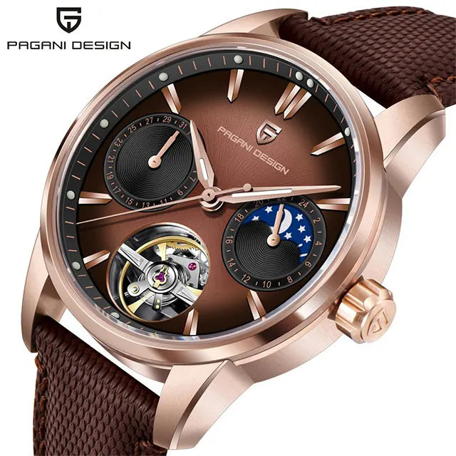 PAGANI DESIGN Tourbillon Men Wristwatch Top Brand 41mm Mechanical Watches Sapphire 100M Waterproof YS021 Gift Watch for Men 2025
