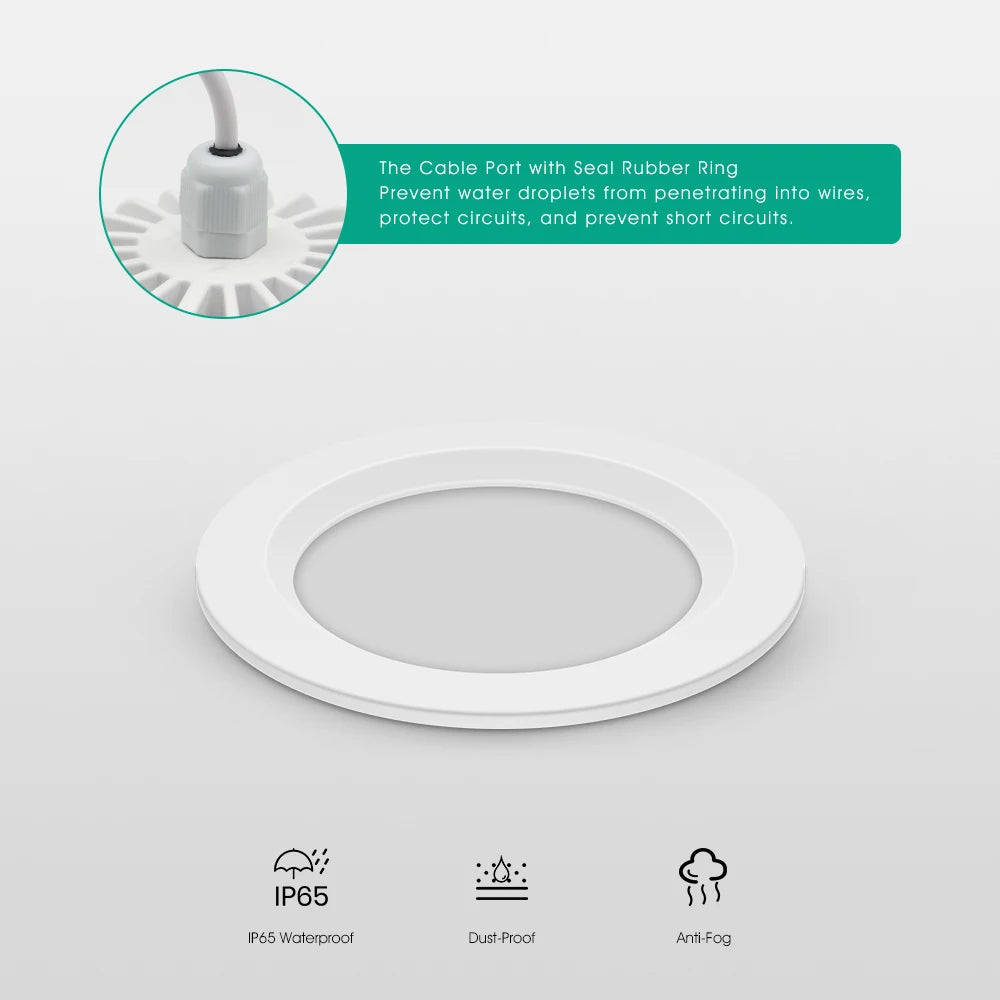 Waterproof LED Ceiling Lamp 7W 15W LED Recessed Ceiling Lights for Bathroom Spot Light Led Spotlight Fixture Kitchen Panel Light