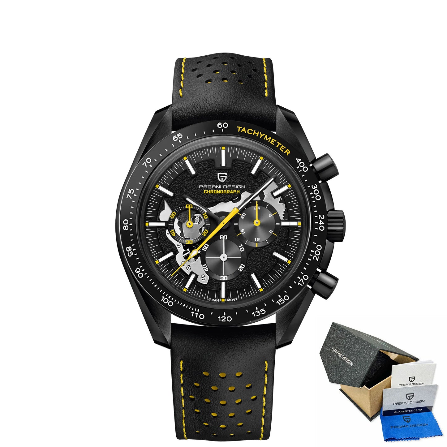 PAGANI DESIGN Moon Watches 2025 New Luxury Quartz Watch Men Auto Date Chronograph AR Sapphire crystal 100M Waterproof Wristwatch