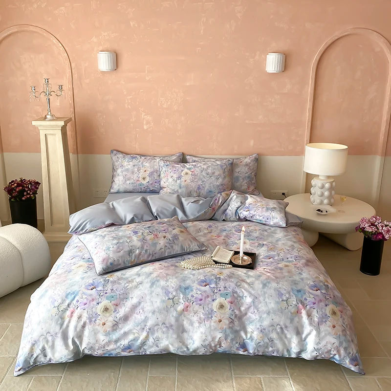 Svetanya Print Egyptian Cotton Bedding Sets Ru Queen King Size Bed Linens Pillowcase Sheet Duvet Cover Set