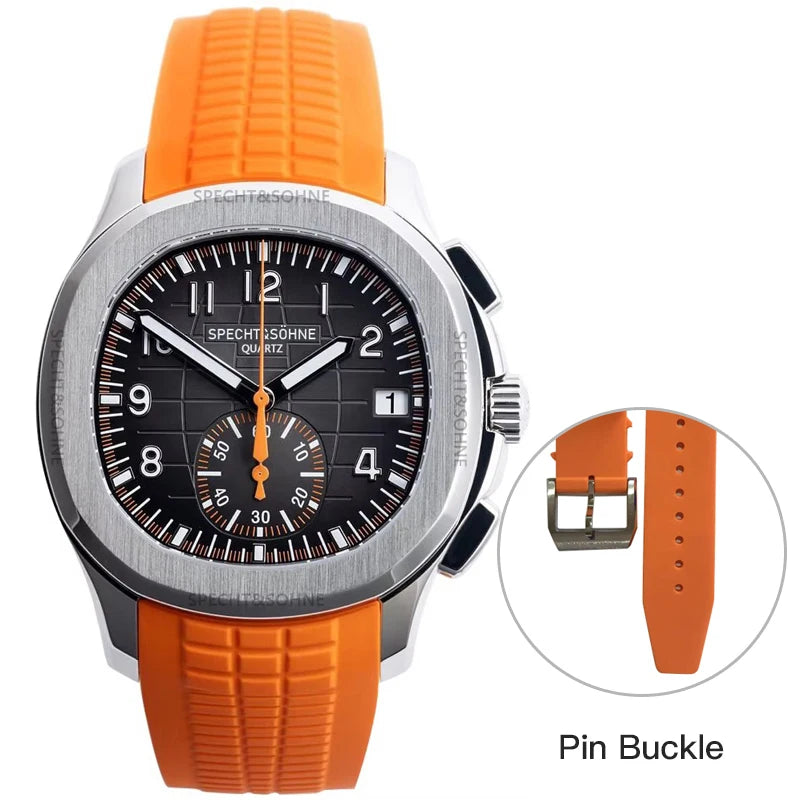 Dropshipping 2025 Best Selling Products Wristwatch For Men Japan Chronograph Quartz Watch Orange Rubber Strap Relogio Masculino