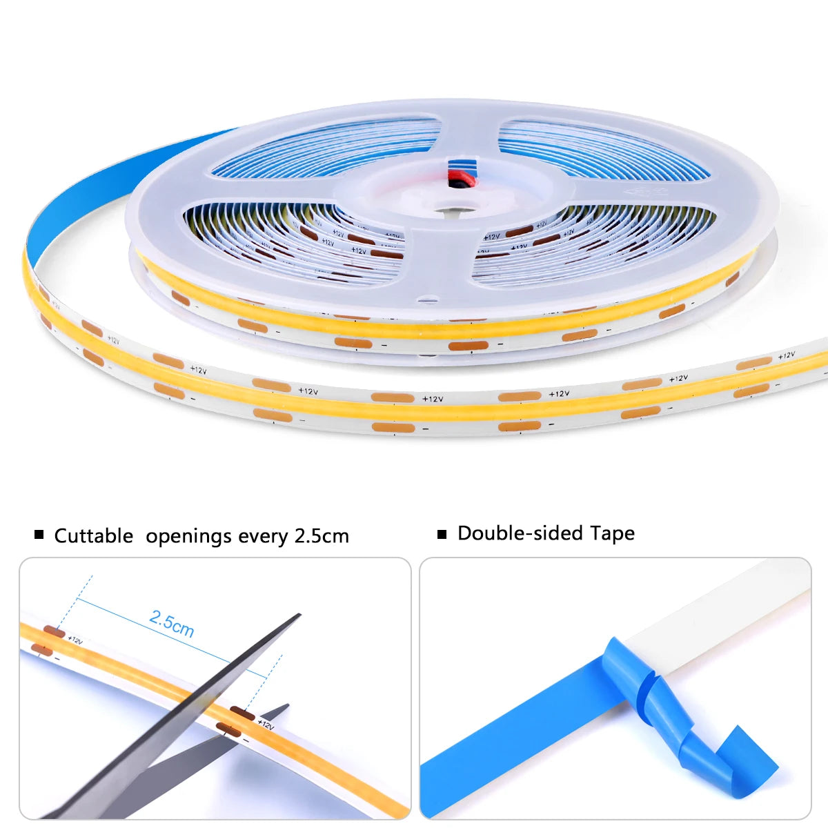 Under Cabinet COB Led Strip Penetrable Wood Touch Sensor Light Dimmable Night Lamp For Bedroom Wardrobe Indoor Kitchen Lighting