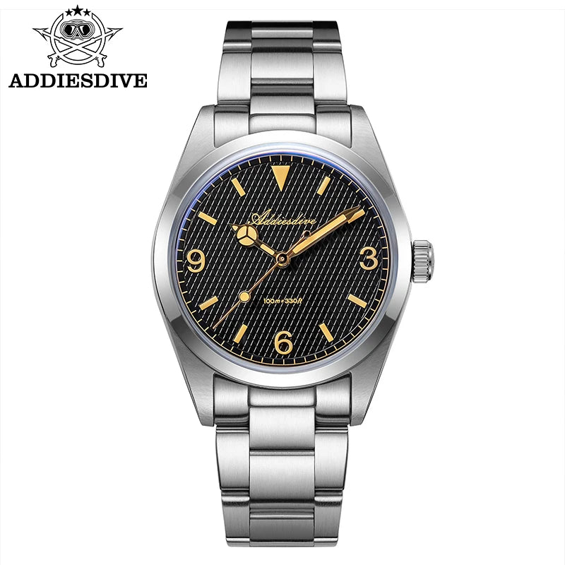 ADDIESDIVE 2025 NEW Watch For Men 316L Stainless Steel 10Bar Diving Luminous AD2096 Luxury Gift Quartz Wristwatch reloj hombre