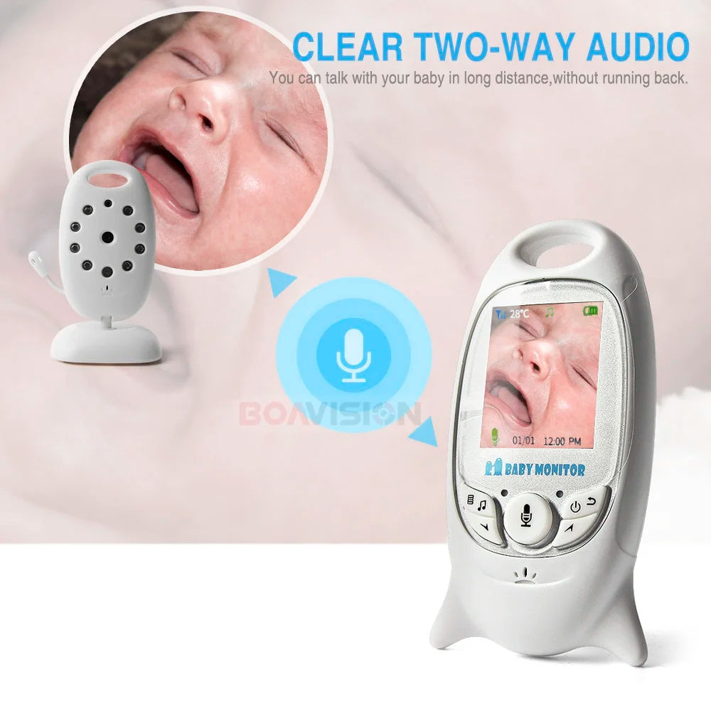 VB601 Video Babyphone Kabellos 2,0'' LCD Babysitter 2-Wege-Gespräch Nachtsicht Temperaturüberwachung Sicherheitskamera 8 Schlaflieder