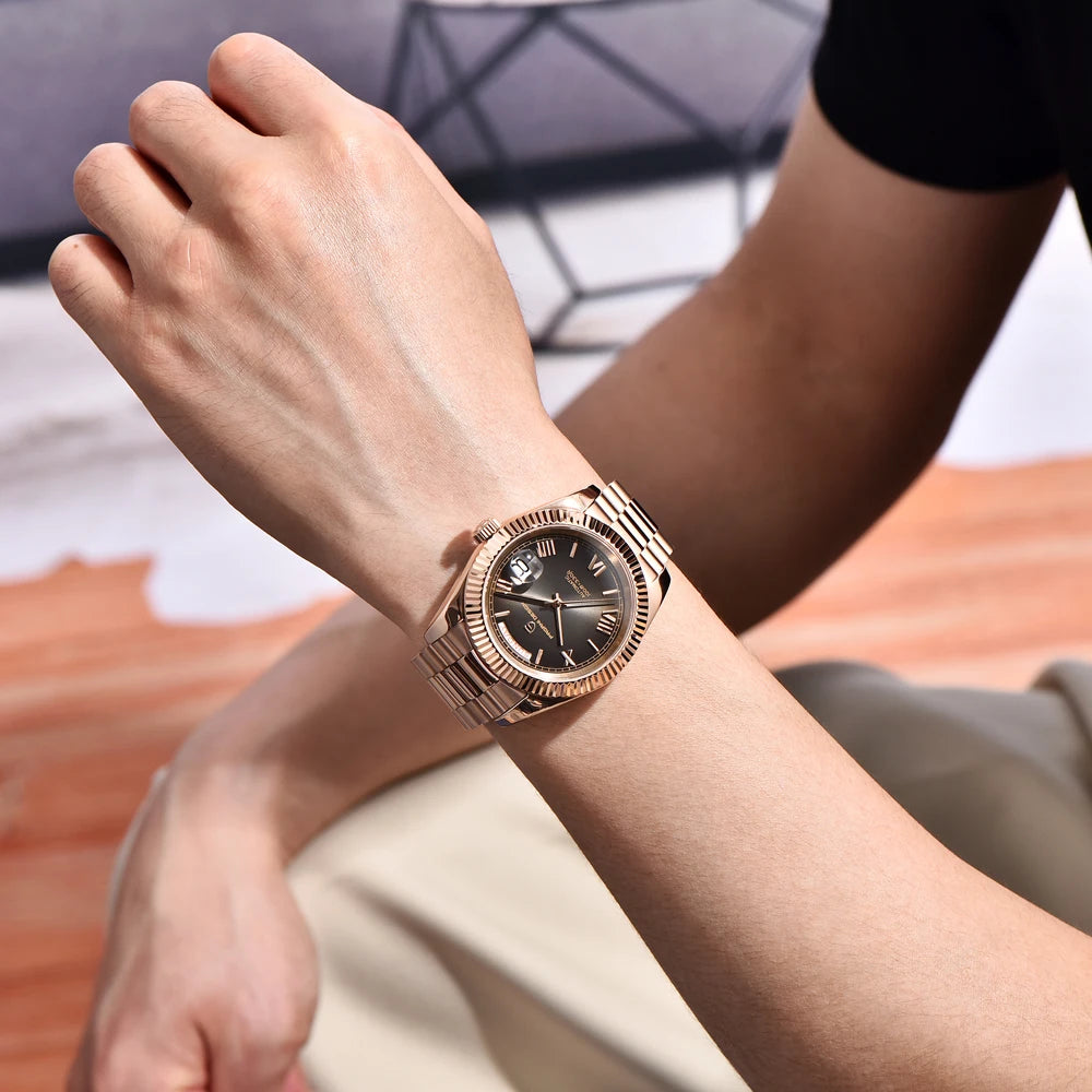 PAGANI DESIGN 2025 New Blue DD40 Luxury Automatic Watch For Men Mechanical Wristwatch Men Japan NH36A Movt Sapphire crystal