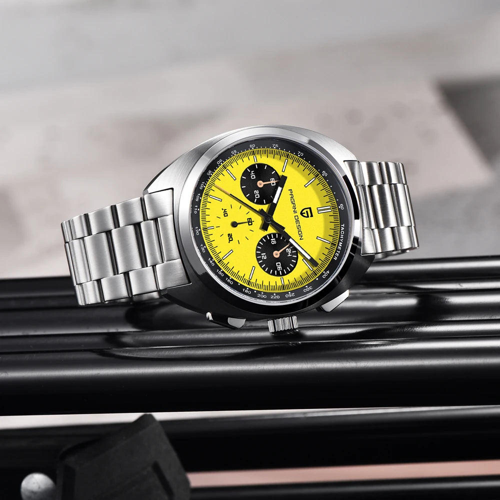 2025 New PAGANI DESIGN Men's Watches Top Luxury Quartz Watch For Men VK63 Chronograph Wristwatch Luminous AR Sapphire Clock Gift