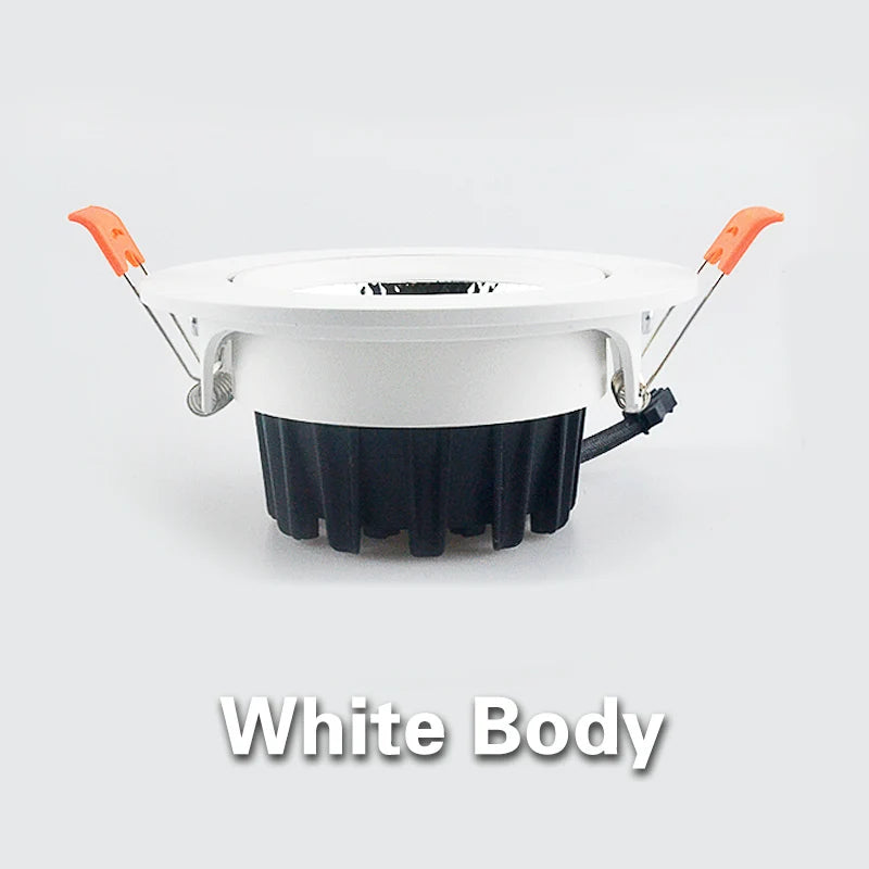 10Pcs LED Downlights 7W 9W Dimmable Spot Lights 12W 15W AC90V-260V 18W COB Chip Recessed Ceiling Lamps For Home Illumination