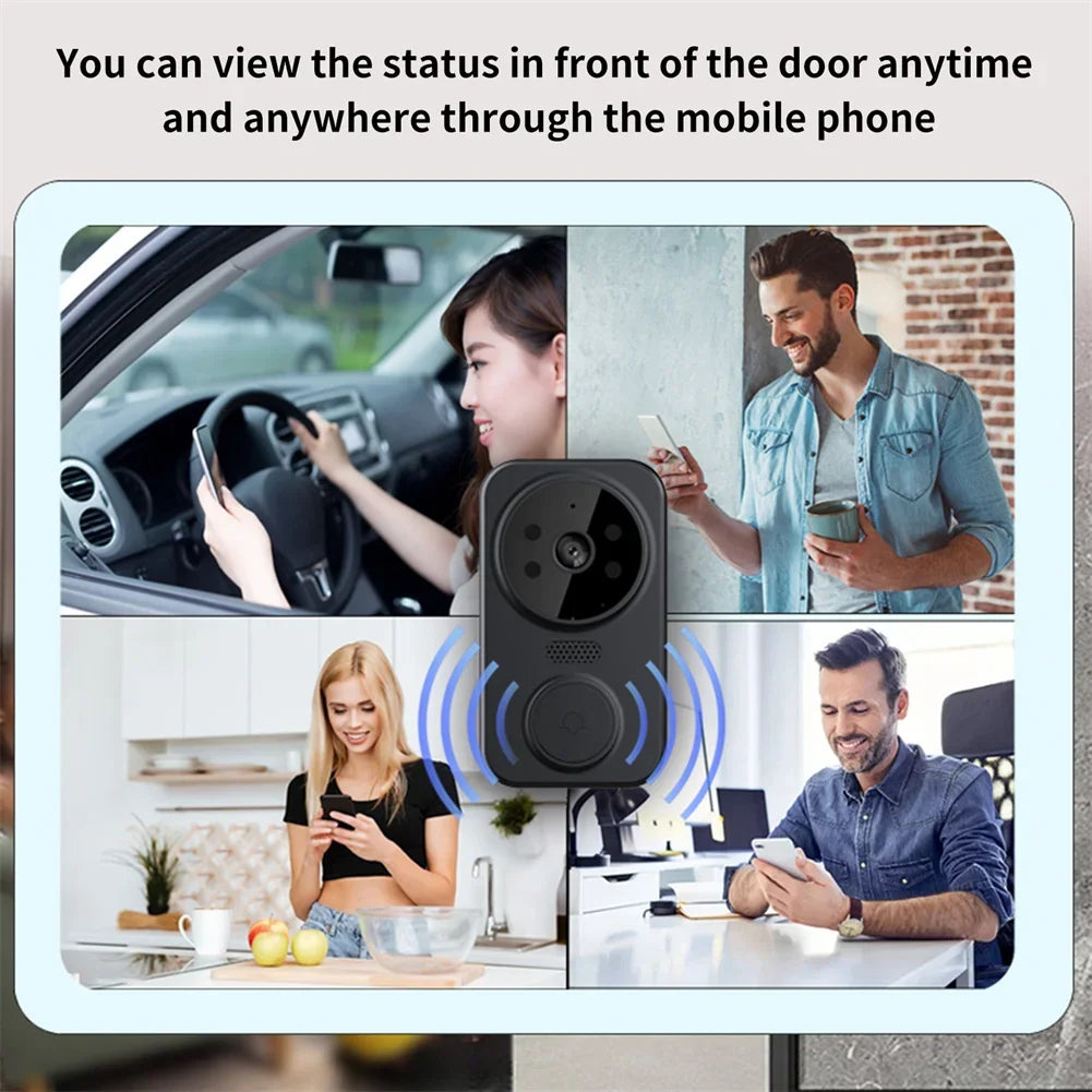 Smart Video Doorbell Camera Wireless, 1080P HD with Night Vision, 2.4G WiFi, Motion Detection, 2-Way Audio, and Cloud Service