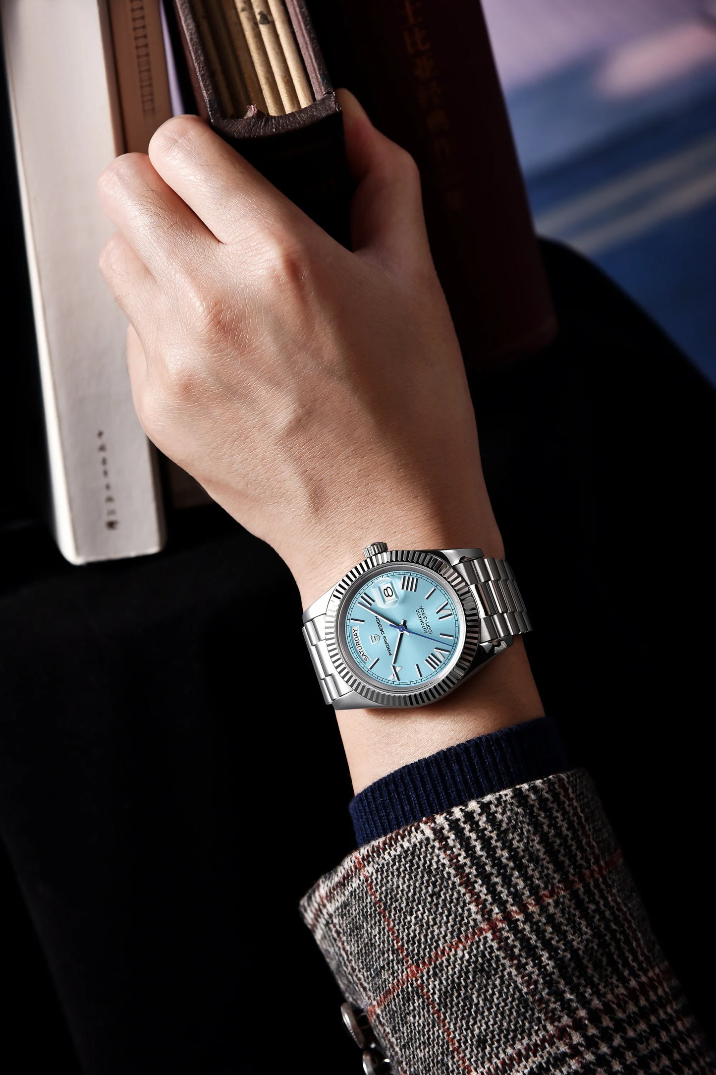 PAGANI DESIGN Men's Watches DD40 Gold White Luxury Automatic Watch Men TMI NH36A Date Week Mechanical Watches For Men 2025 New