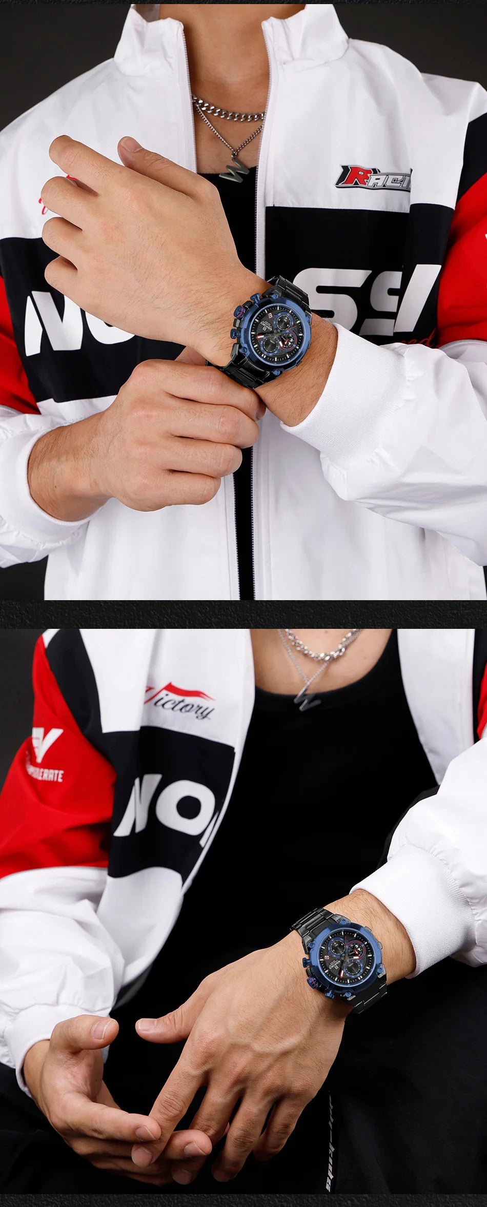 NAVIFORCF Mens Military Watches Luxury Wrist Watch Quartz Clock Watch Hot Fashion Men Waterproof Chronograph Relogio Masculino