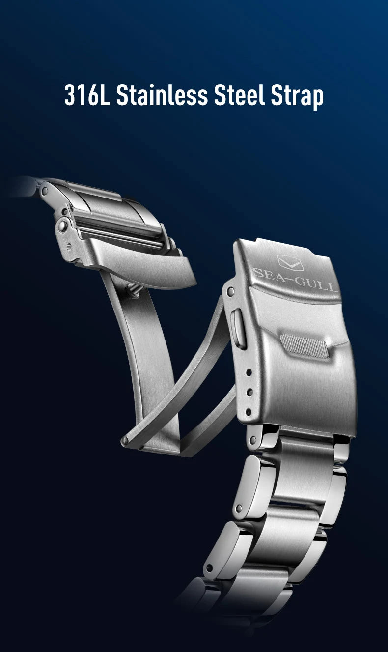 Seagull 40mm Ocean Series Pro Wristwatch relogio masculino Men's Automatic Mechanical Watch 300m Diving Sapphire Crystal 1213